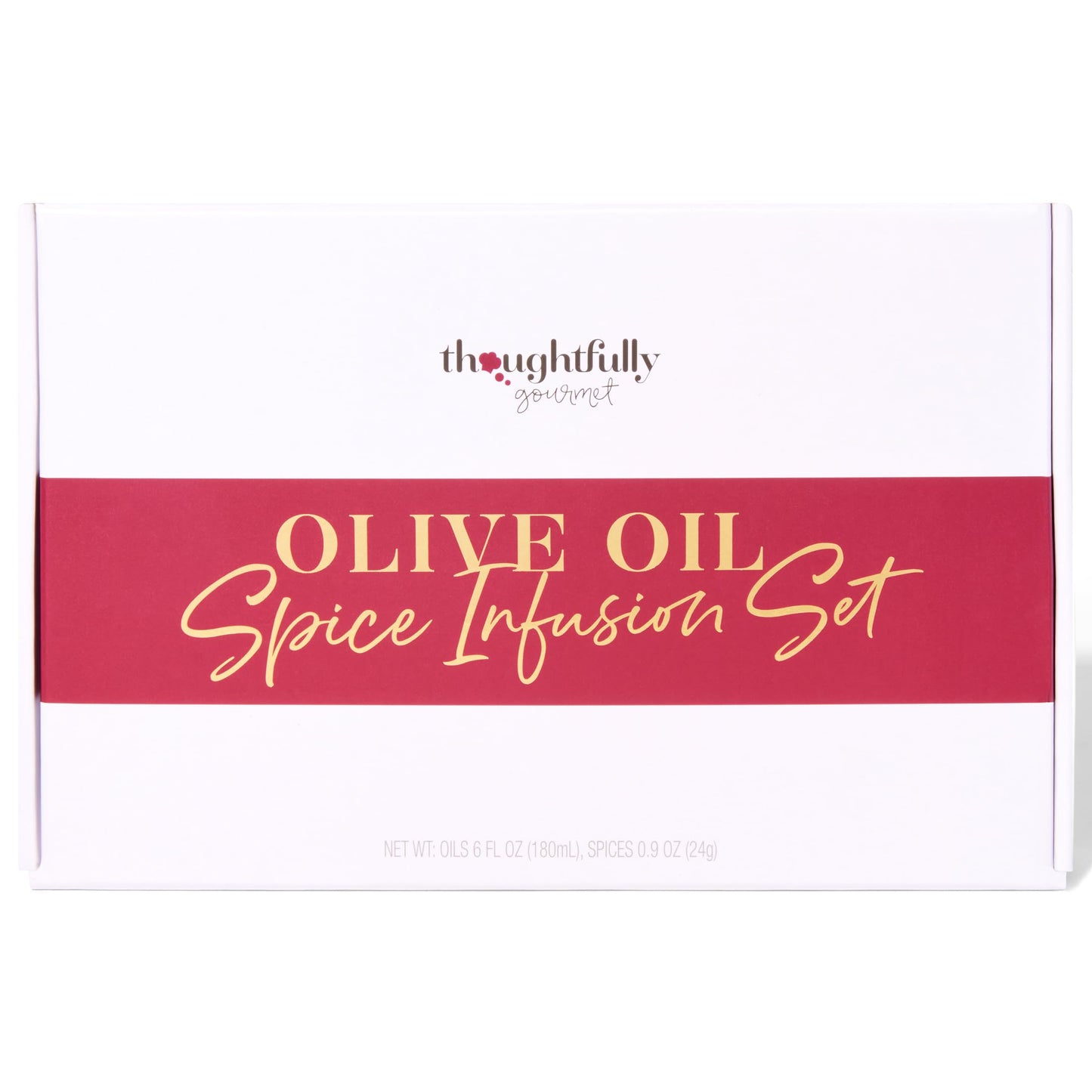 Thoughtfully Gourmet, Olive Oil Spice Infusion Gift Set, Premium Cold Pressed Extra-Virgin Olive Oil from Spain, Includes 4 Flavored Olive Oils and 3 Flavorful Spice Infusion Blends, Set of 7
