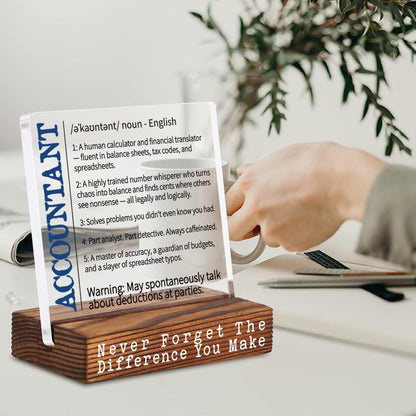 Thank You Gift for Accountant na CPA, CFO, Coworkers, Accountant Gifts for Women, Accounting Graduation Gifts, Inspirational Gifts for Employee Mentor Coach Executive Decorative Signs-LMY07