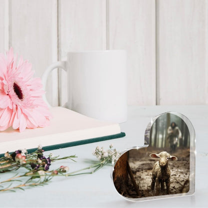 Gifts For Christian Women Men Christian Jesus And Lamb Acrylic Table Decor Spiritual Thank You Gifts For Women Christian Mom,Sister Friends Mother