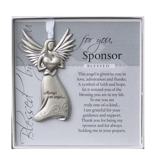 Beautiful Blessed Angel with Touching Sentiment - Sponsor Appreciation Gift (Metal)