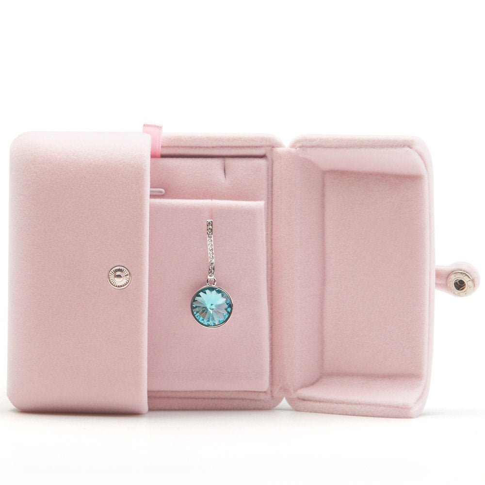 Oirlv Pink Velvet Jewelry Packaging Box Pendant Earrings Display Storage Case Pendant Gift Box