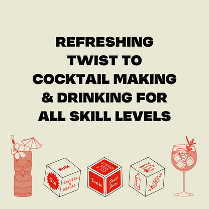 Cocktail Dice | Liquors, Mixers, & More | Roll for Over 200 Delicious Drink Combos!