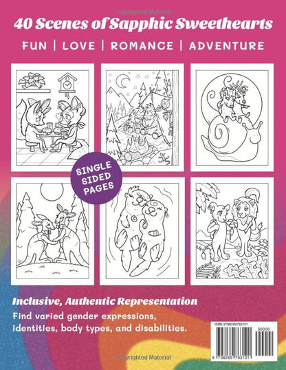LOVER GIRLS: Queer & Cozy Coloring Book of Cute Animal She/They Couples in Love | Gift Idea for Lesbian, Nonbinary, Bisexual, and LGBTQ+ Adults, Teens, Kids, Allies, and Pride Month