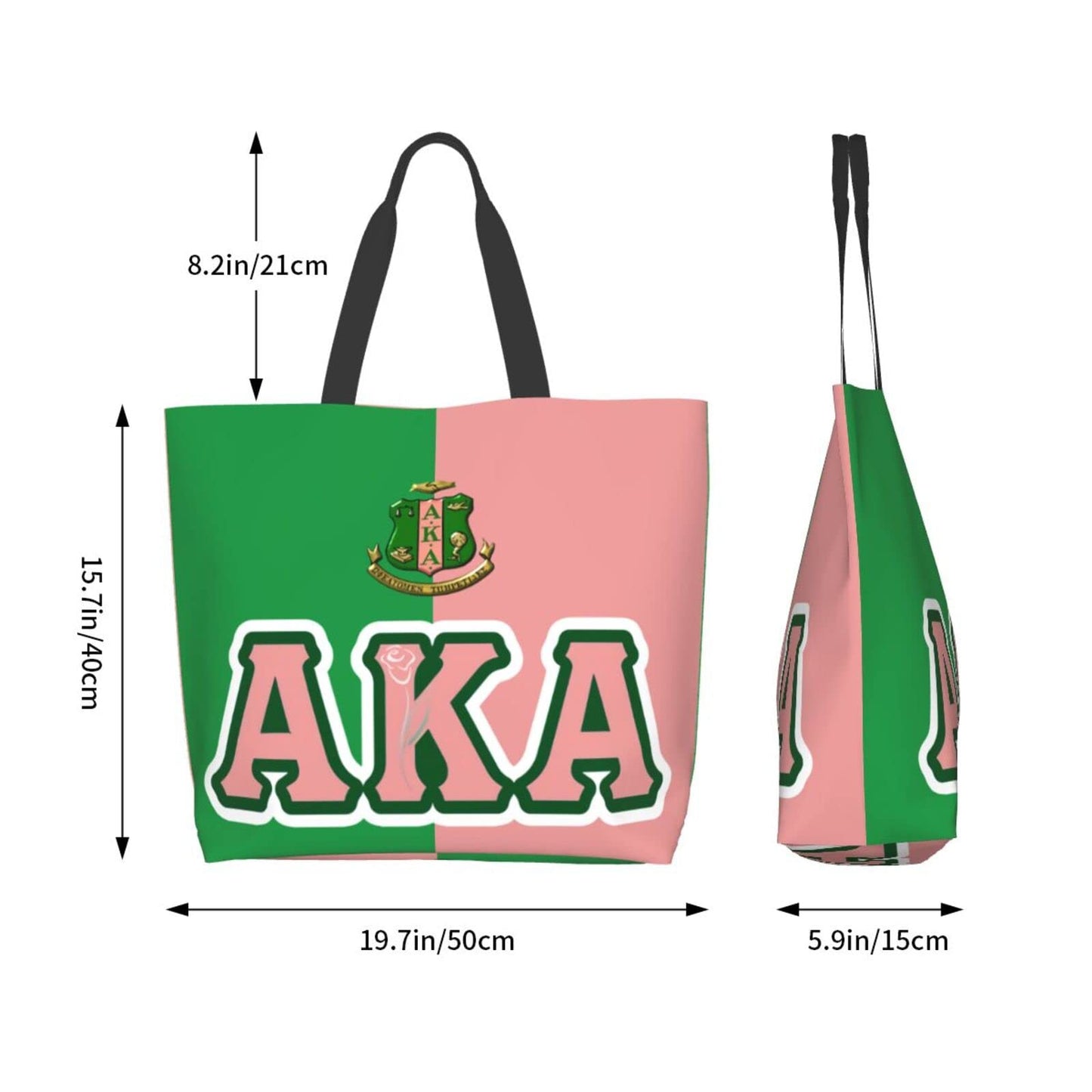 AKA Beach Tote Bags Travel Totes Bag Kitchen Reusable Grocery Bags Shopping Tote for Women Waterproof Book Tote