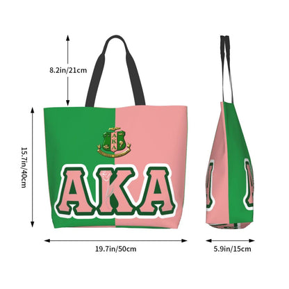AKA Beach Tote Bags Travel Totes Bag Kitchen Reusable Grocery Bags Shopping Tote for Women Waterproof Book Tote