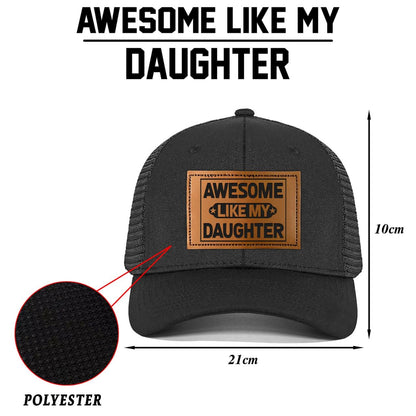 BETHEGIFT Fathers Day Gift for Dad from Daughter - Awesome Father Trucker Hat - Dad Birthday Gifts from Daughter - Adjustable Mesh Baseball Cap for Men, Papa, Stepdad