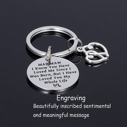 Kivosliviz Mawmaw Keychain Gifts for Women Her Maw Maw Key Chains Worlds Greatest Best Mammaw Ever Jewelry Mamaw Keyring Mawmaw Keychain