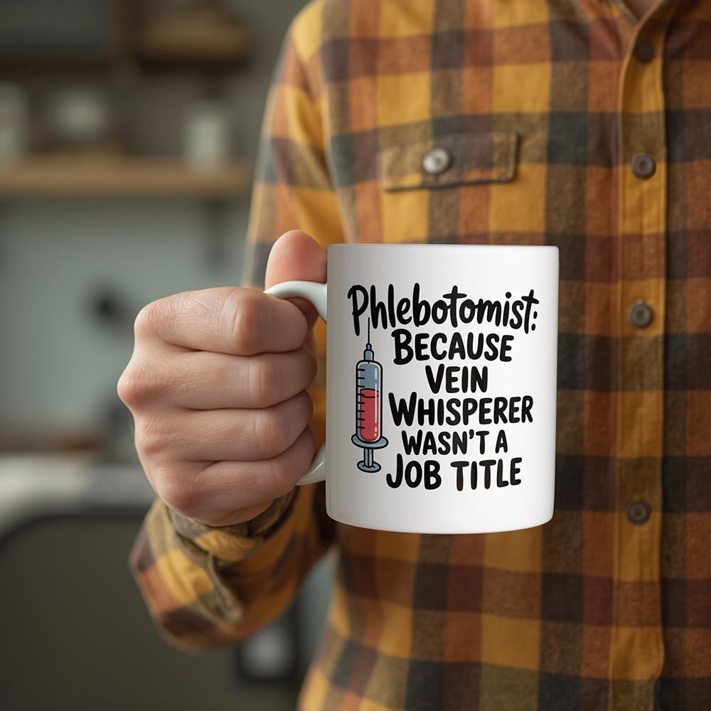 Casitika Phlebotomy Gifts. Funny 11 oz Coffee Mug for Phlebotomists, Ideal for Phlebotomist Gifts, Nurse Graduation, Medical Lab Tech, or Phlebotomy Week Celebrations.