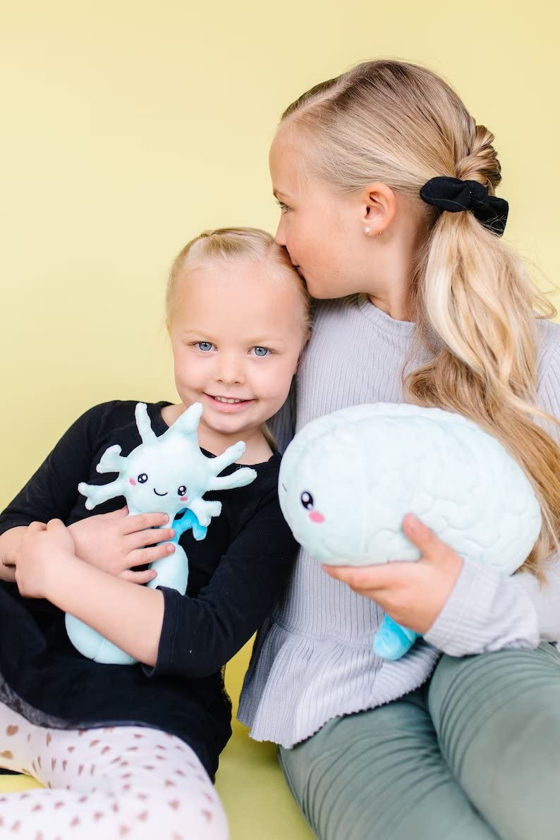 nerdbugs Neuron Plush – Funny Brain Cell Toy, Neuroscience & Psychology Gift, Mental Health Support, Neurology Decor, Brain Surgery Recovery Gift for Med Students, Adults & Teens