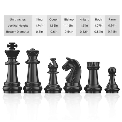 Chess Sets Travel Board Games: Magnetic Folding Chess Board with Instructions Teen Gifts Family Games Educational Toys for Kids and Adults 9.5 Inch