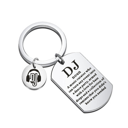 FAADBUK DJ Keychain - Disco DJ Appreciation Gift
