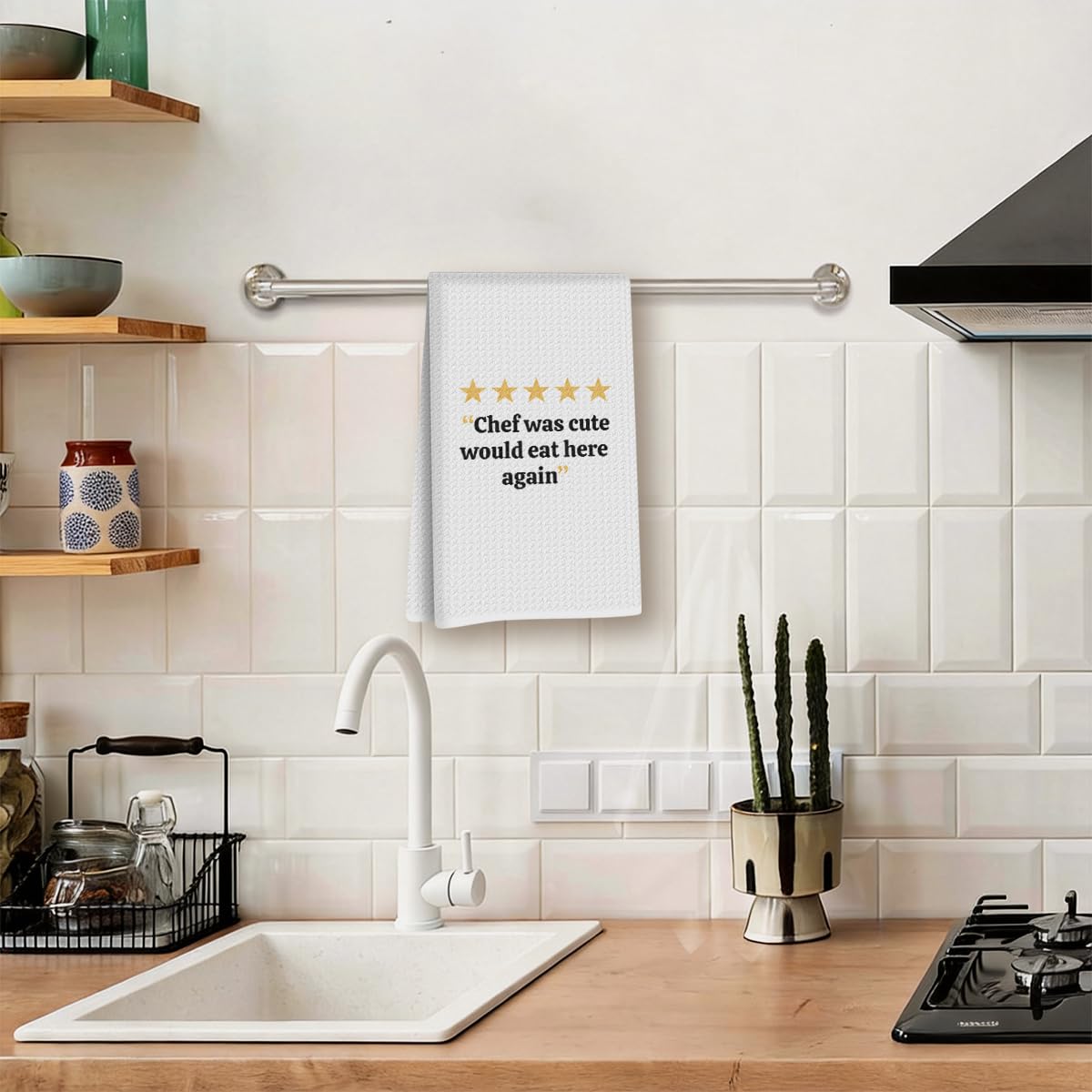 Funny Chefs Kitchen Towels - Chef Gifts, Funny Grilling Cooking Dish Towels, Tea Towel for Kitchen Decorative, Gifts for Chefs, Hand Cloth Tea Towel（14×24 Inch）