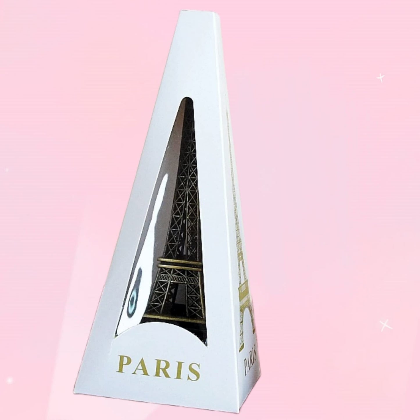 Chinshwehaw Eiffel Tower Statue Decor 7 Inch Alloy Metal Collectible Figurine Replica Souvenir Room French Eiffel Tower Party Decoration Table Stand Holder Gift for Cake Topper