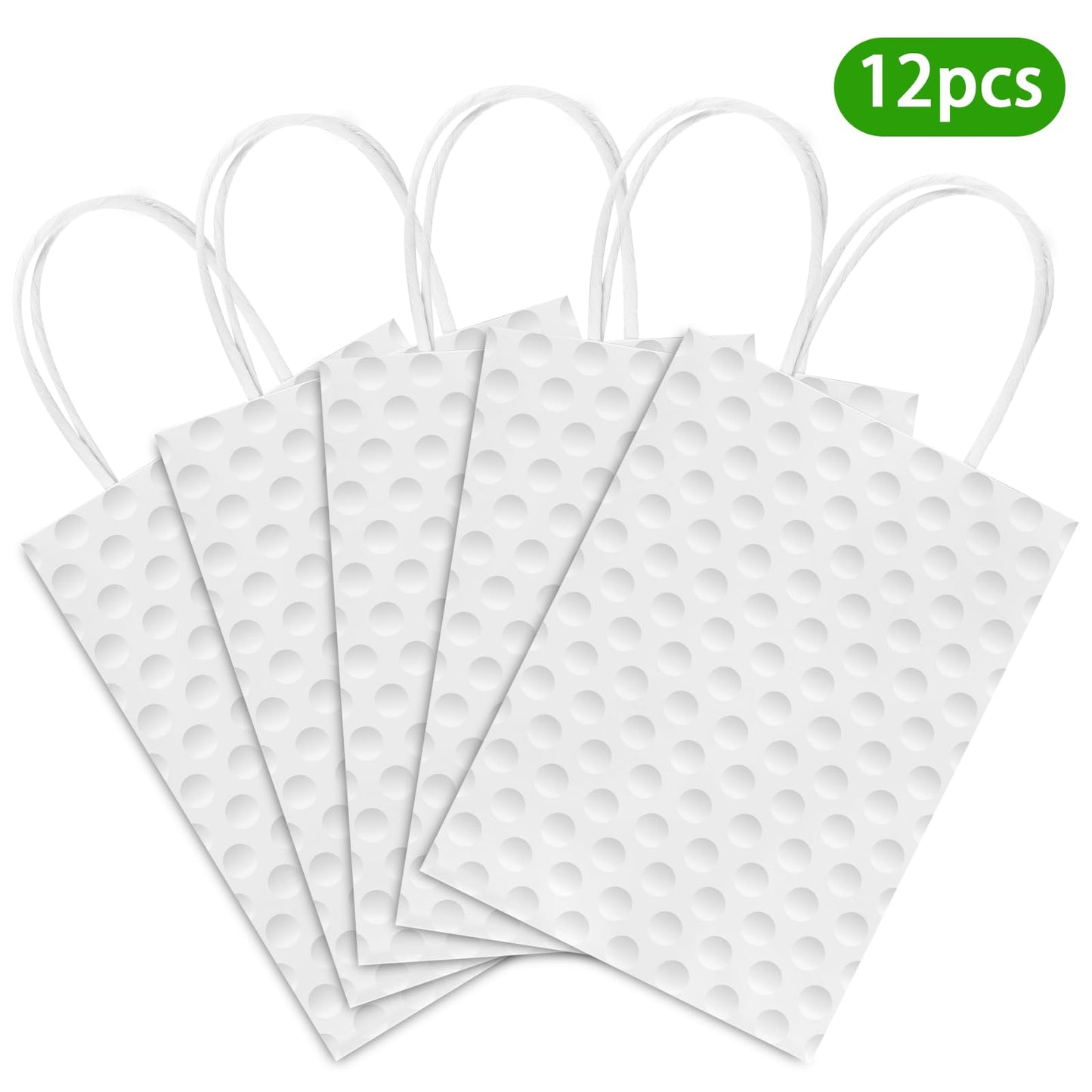 Lemicin 12 Pack Golf Gift Bag Golf Themed Party Favor Bags Candy Paper Goodie Bags with Handles Snack Party Favor Bag for kids Boys Birthday Baby Shower Decoration Supplies
