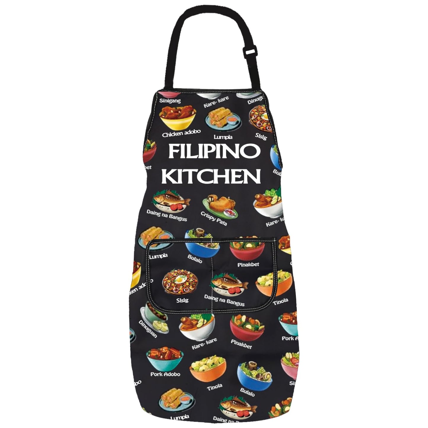 PXTIDY Filipino Food Cooking Apron Filipino Cuisine Gift Philippines Vacation Gift Philippines Kitchen Apron With Pockets