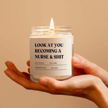Craftique Nurse Gifts for Women Men, Nurses Week/Day/Appreciation Gifts- Funny Nurse Candle- Cool Graduation/Birthday/LPN RN Gift for Nurses, Nursing Student Gift, Nursing School, Future/New Grad