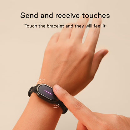 BOND TOUCH 4 - Long Distance Relationship Bracelets for Couples (Set of 2) - Feel Each Other's Touch Across Any Distance | Long Distance Relationship Gift for Couples | Matching Couple Bracelets
