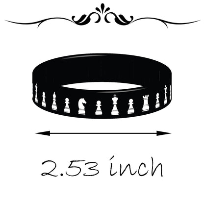 24 Pcs Chess Theme Rubber Silicone Wristbands Chess Competition Decorations Birthday Party Favors Supplies Decorations