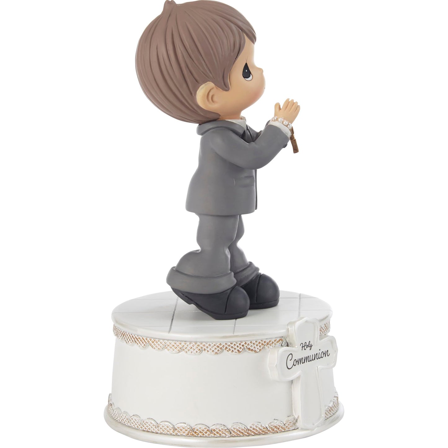 Precious Moments Holy Communion Boy Figurine, Wind Up Musical First Communion Gift for Boys, Resin Religious Keepsake