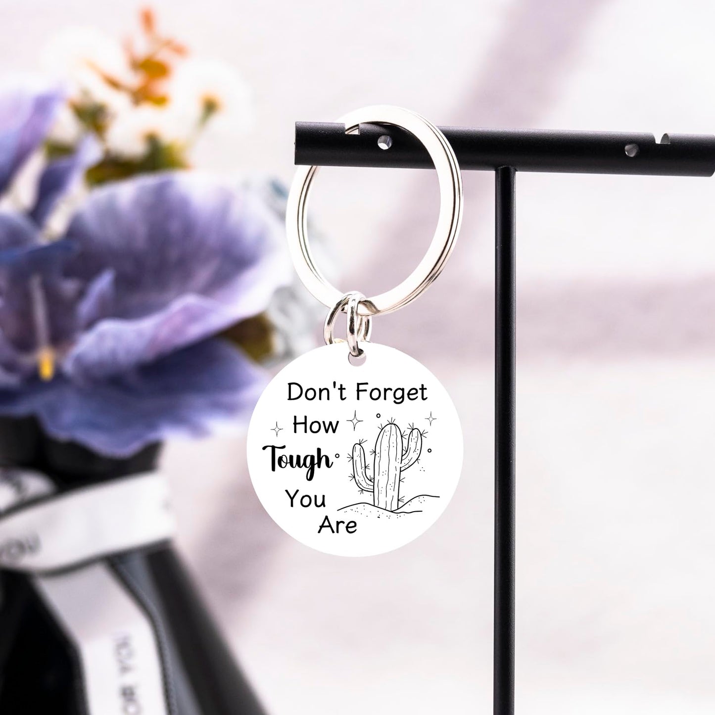 Cactus Gifts Plant Keychain Inspirational Gifts for Women Plant Lovers Friends Motivational Gift for Women Unique Arizona Souvenirs Birthday Gift for Woman