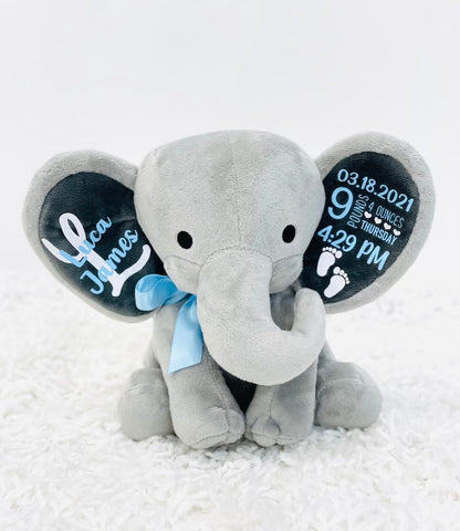 Personalized Keepsake, Stuffed Animal, Newborn, Birth Announcement Stuffed Animal,