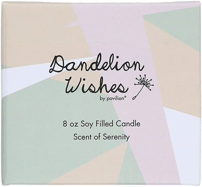 Pavilion Gift Company Never Stop Wishing Happy 40th Birthday - 8 oz Soy Wax Candle with Wick in A Yellow Ceramic Vessel 8 oz-100 Scent: Serenity, 3.5 Inch Tall