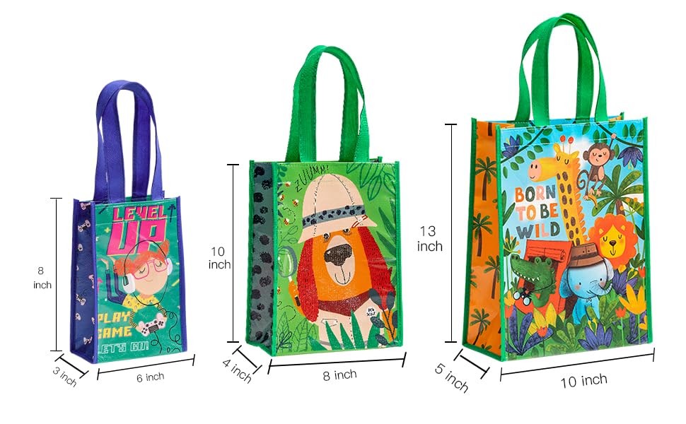 Loveinside Reusable Gift Bag, Medium Recycled Gift Bag for Girls, Birthday, Baby Shower, Party Favor, 10" x 5" x 13", 1 Pcs