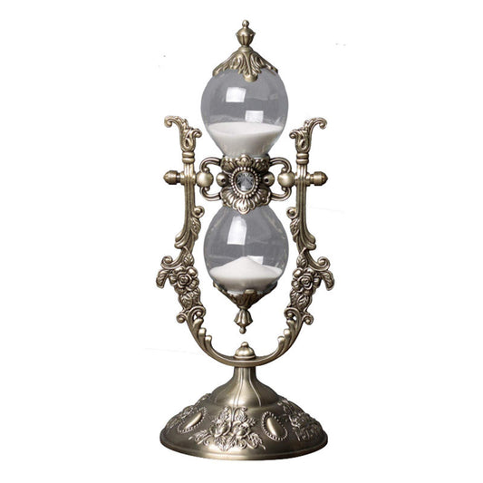 Hourglass Timer, 15 Minutes Embossed Golden Hourglass Timer,Used for Vintage Home Decoration, Office/Desk Decoration, Kitchen Wedding Gifts (P1-G42U-8VJR)