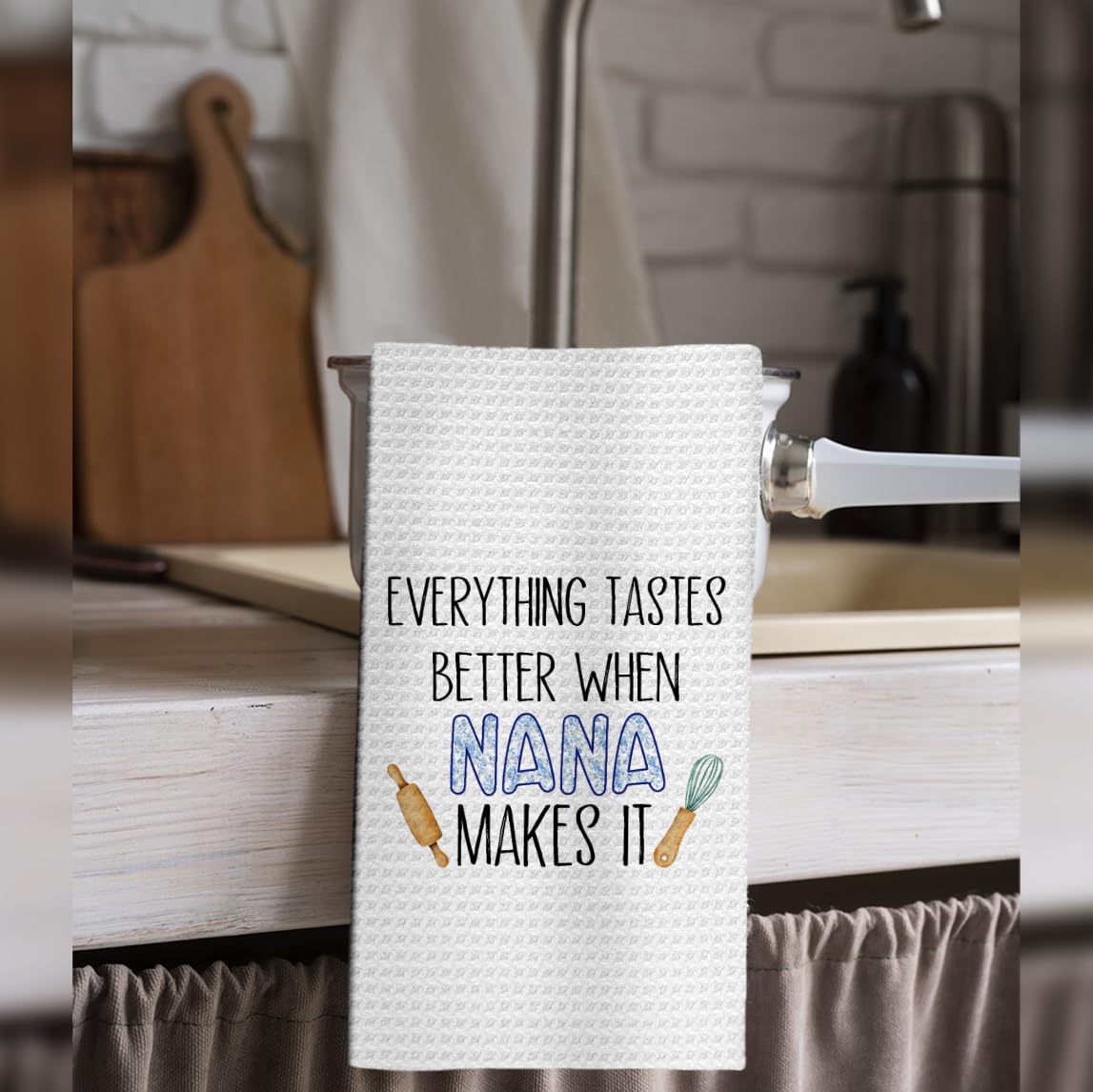 Nana Gifts Kitchen Towels, Best Nana Grandma Gifts, Gifts for Nana Grandma Dish Towels Tea Towels for Kitchen, Grandma Gifts for Christmas Birthday Hand Towels for Bathroom, 16x24 Inches