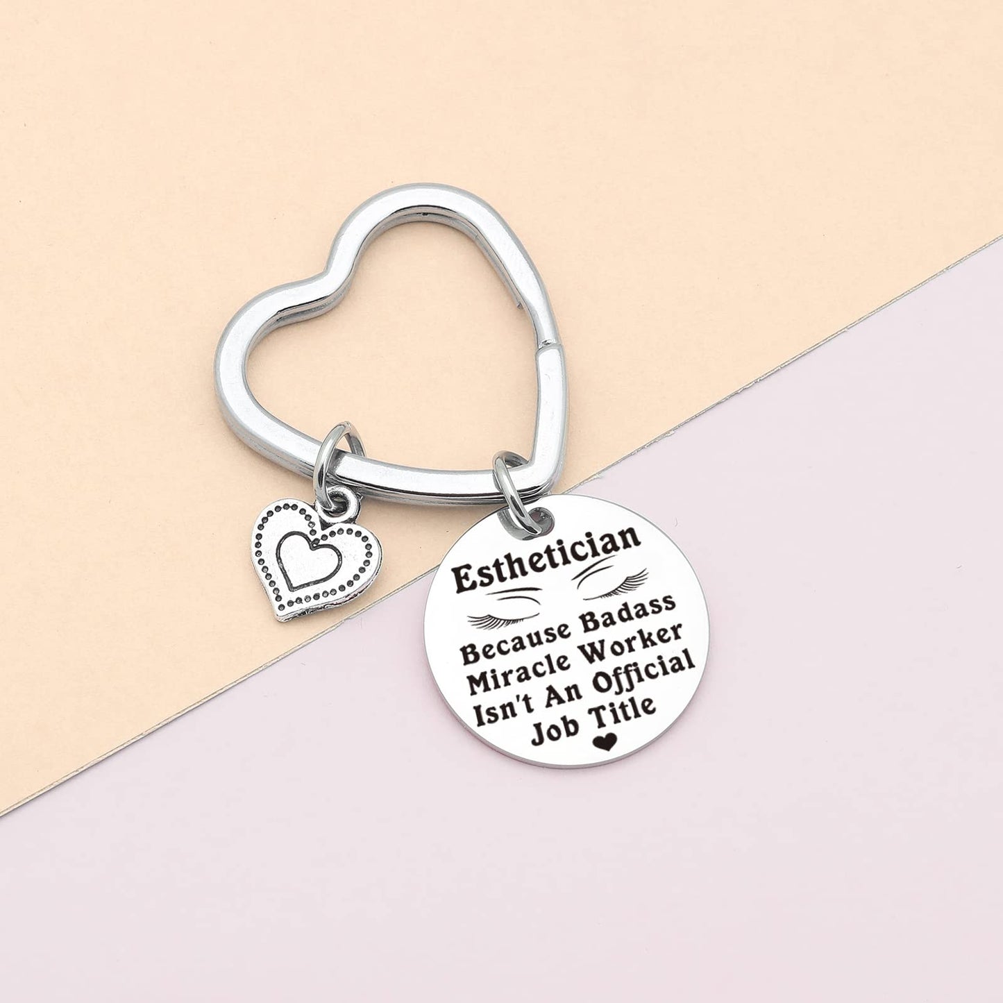 7RVZM Esthetician Thank You Gift Beautician Jewelry Esthetician Christmas Keychain BFF Gift