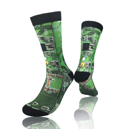 Unisex Adult Fun Cool 3D Print Colorful Athletic Sport Novelty Crew Tube Socks