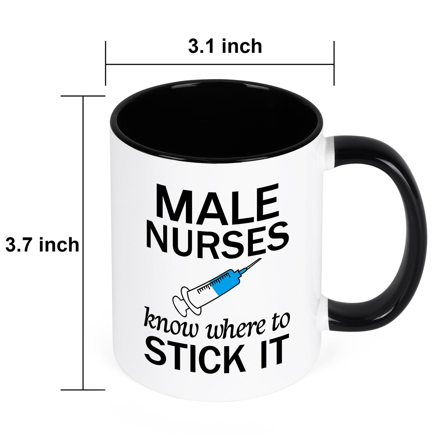 YHRJWN Nurse Gifts, Male Nurse Gifts, Nurses Week Appreciation Graduation Gift for Men Him, Funny Coffee Mug, 11 Oz