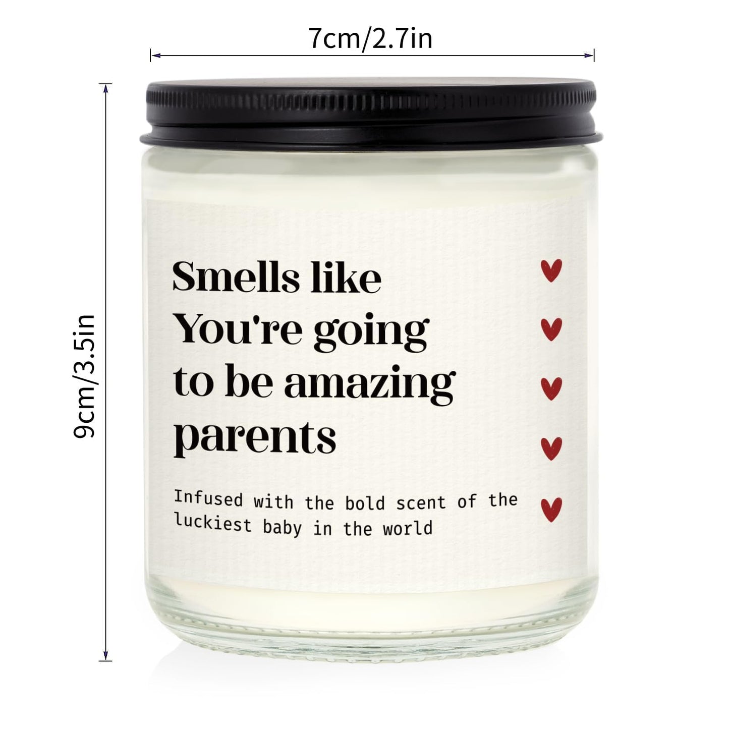 SteadStyle New Parents Gifts for Couples, Soy Wax Lavender Scented Candle - Gender Reveal Gifts for Parents to Be (7oz)