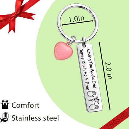 ZNOSVEI Massagist Key Chain - Masseur Gift for Massage Therapist, Student, Physical Therapist - Massage Therapy School, LMT Graduation Key