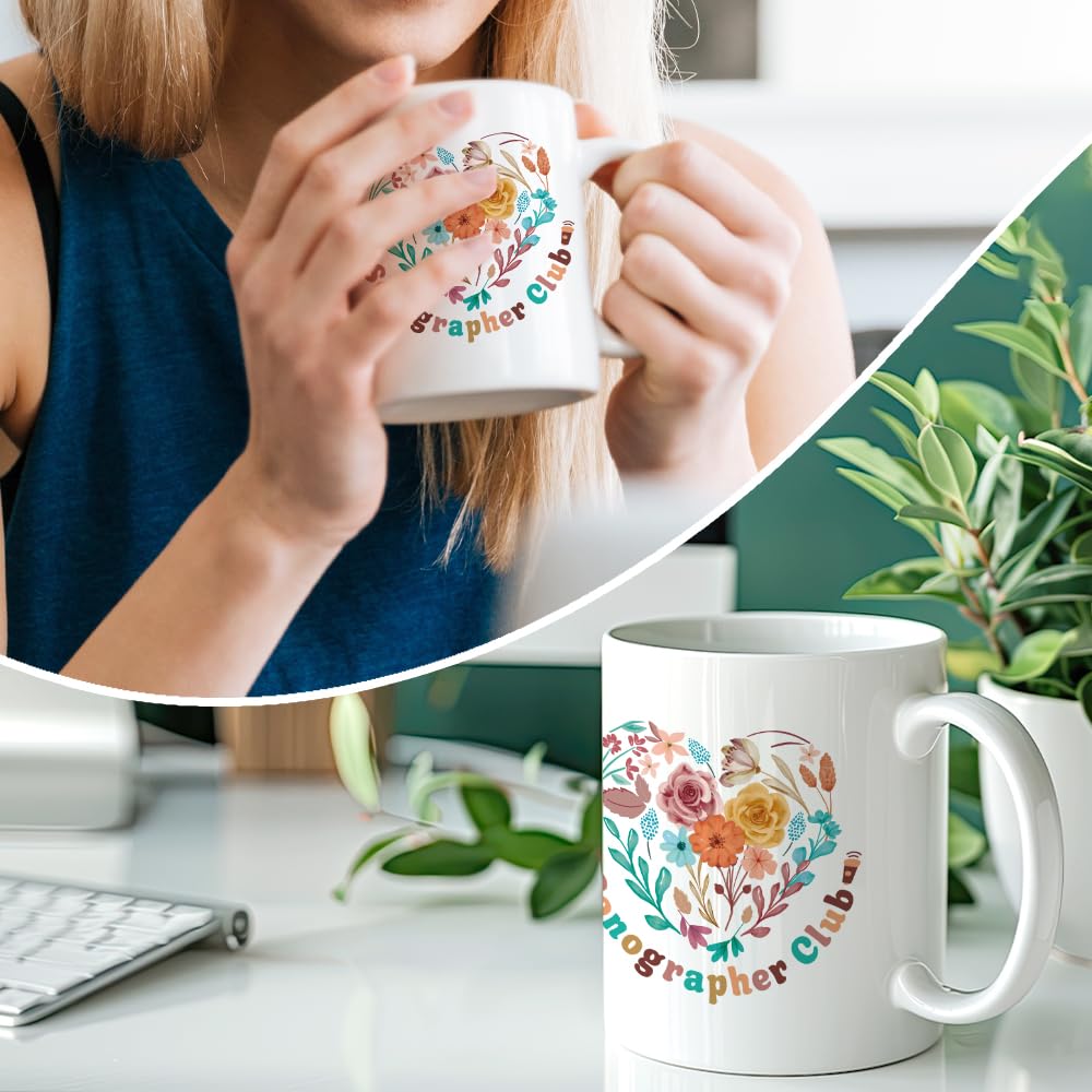 RZHV Sonographer Club 11 Oz Novelty Mug, Funny Coffee Mug for Sonographer, Graduation Gifts for Sonographer Radiologist Student, Ultrasound Staff Ultrasound Tech Appreciation Gifts