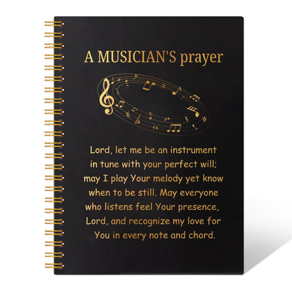 A Musician's Prayer 160 Pages Blank Notebook, Funny Christian Gifts for Musician, Thank You Gifts for Music Lover, Christmas Birthday Musician Gifts for Song Writer, Music Teacher Gifts