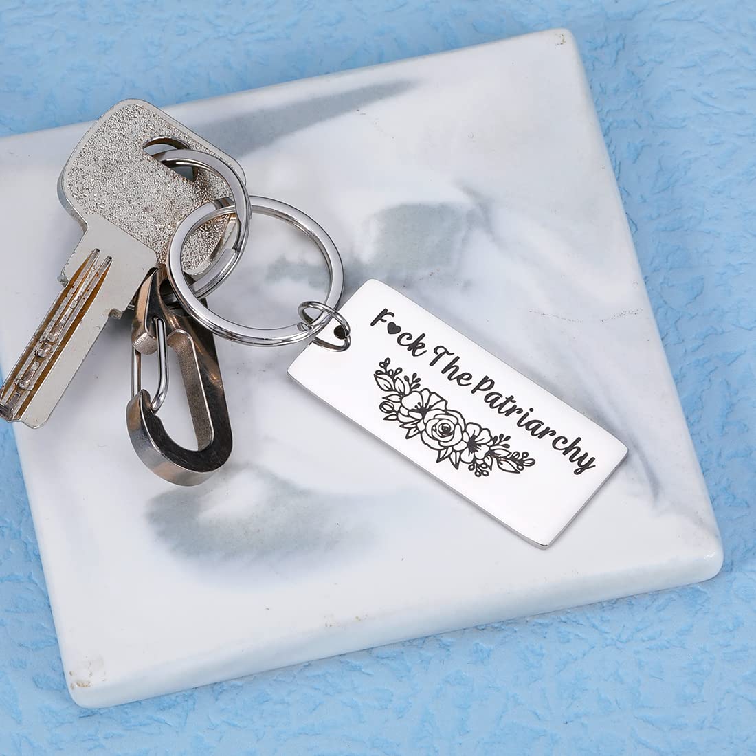 Sophauteem F**k The Patriarchy Keychain Inspirational Gifts for Women Feminist Activist Gift for Girl Power Stocking Stuffers