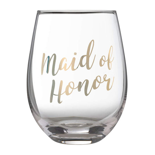 Lillian Rose Gold "Maid of Honor" Stemless Wine Glass