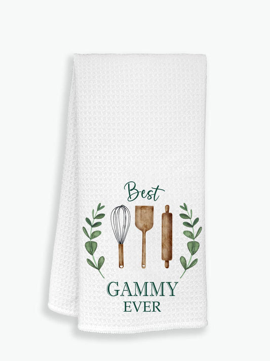 Best Gammy Ever Kitchen Towels - Kitchen Towels Gifts for Gammy - Soft and Absorbent Kitchen Tea Towel - Dish Towels Gift Idea Mother's Day - Birthday - Christmas - Holiday