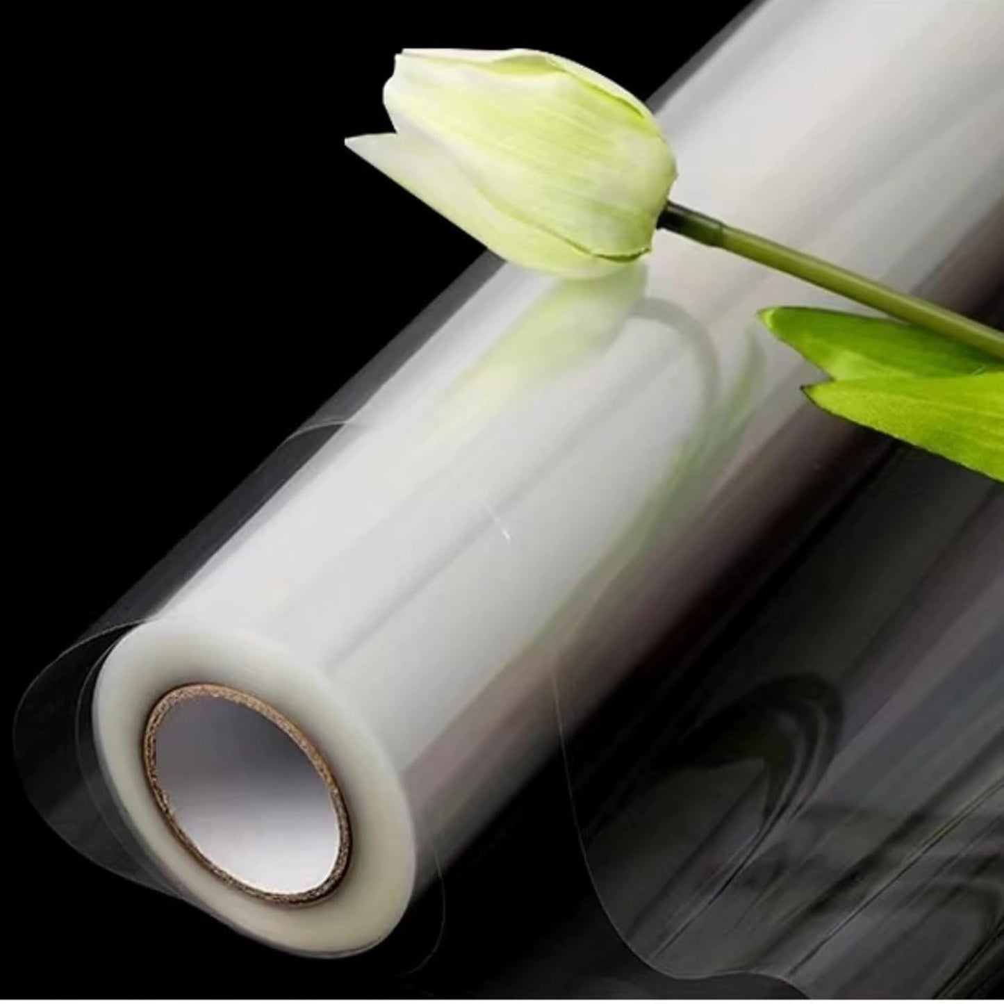 Vanhench 16 in×100 ft (1200") Clear Cellophane Wrap Roll 3Mil Thick for Gift Basket Treats Goodie Bag Bouquet Flower Wrapping, Clear Plastic Wrap for Mothers Day Birthday Gifts Wrapping
