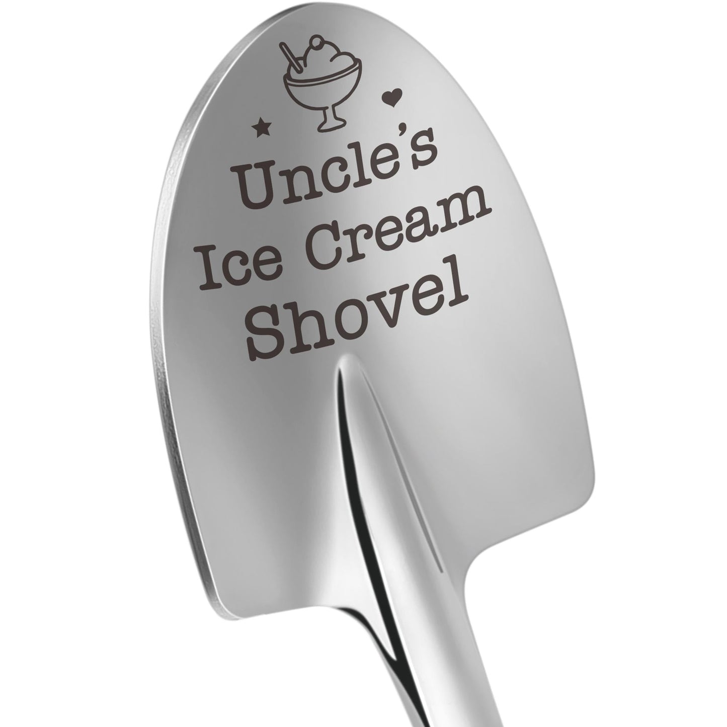 Uncle Gifts from Niece Nephew, Uncle Fathers Day Birthday Gift for Men, Small Cute Easter Basket Essentials Easter Egg Stuffer Gifts for Him, Uncle's Ice Cream Shovel Spoon for Valentines Christmas
