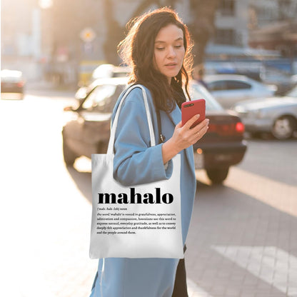 Aloha Mahalo Ohana Definition Zulu Maori Hawaiian Tote Bag Hawaii Gifts Hawaii Souvenirs Bags Beach Bag Shopping Bags