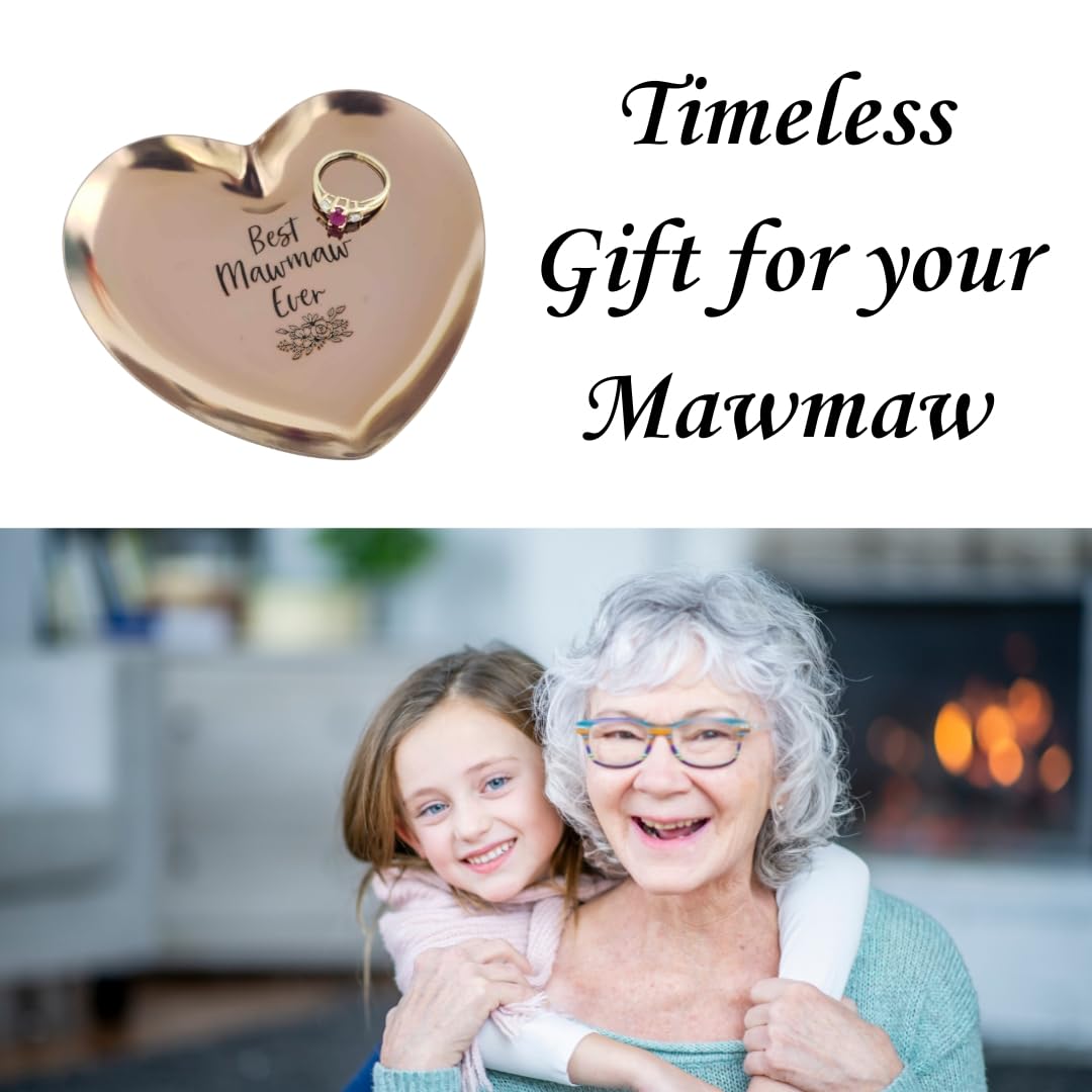 Mawmaw Gifts, Mawmaw Birthday Gift, Mawmaw Gifts for Mothers Day,Jewelry Dish (Best Mawmaw Ever)