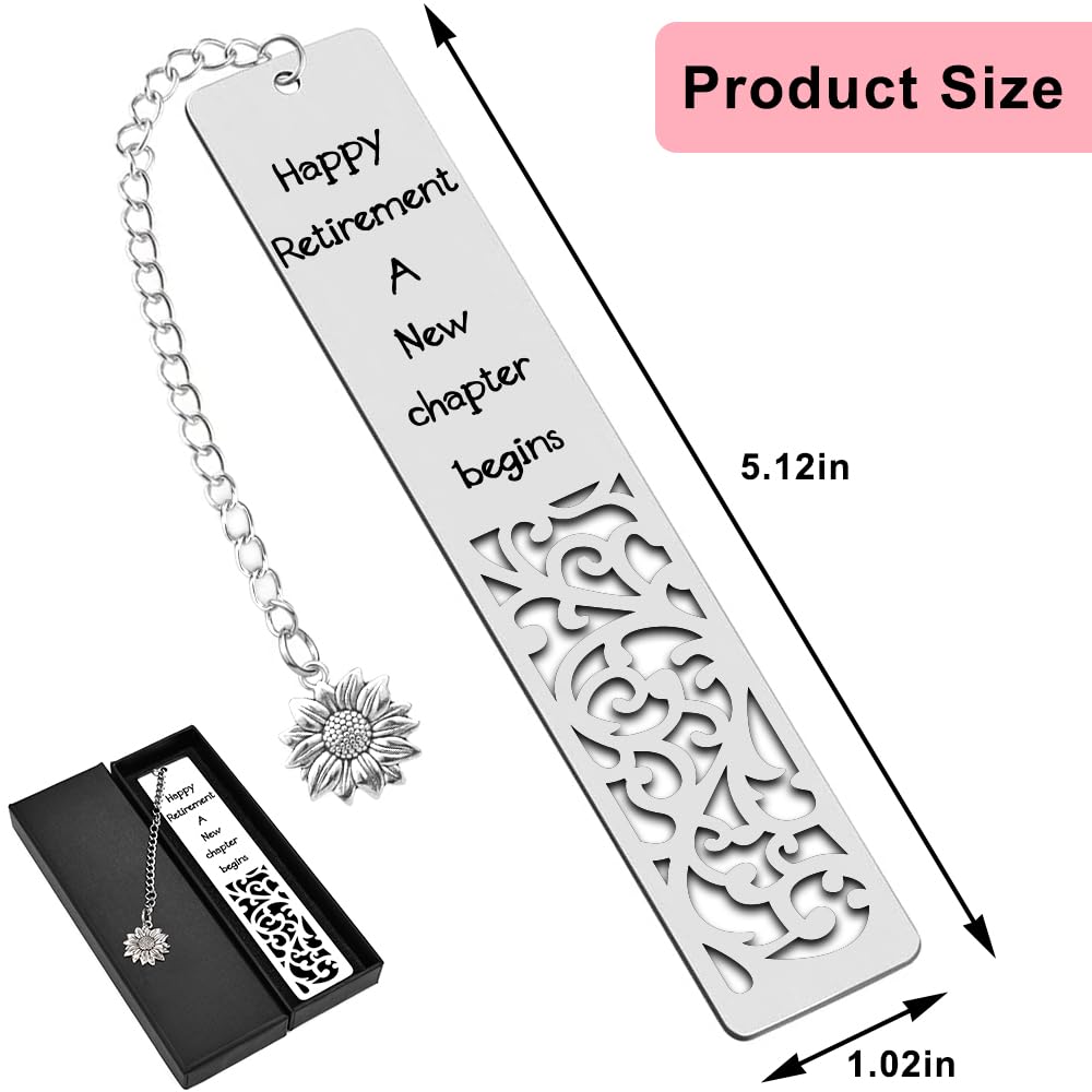 Quimoy Happy Retirement Bookmark for Women, Retirement Gift for Woman Coworker Employee Boss Leader Friends Retired Teacher Nurse, Going Away Gifts for Colleagues, Retirement Gifts for Women 2026