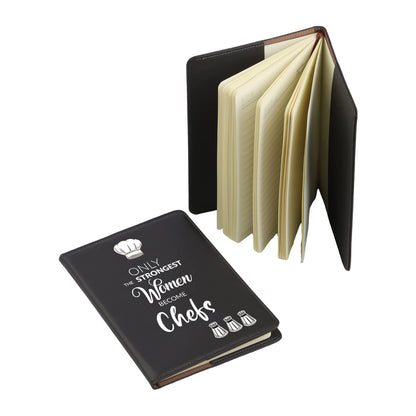 Gzrlyf Female Chef Notebook Cover Chef Recipe Journal Women Chef Gifts Culinary Gifts for Women Cooking Lover Gifts (become Chefs Notebook)