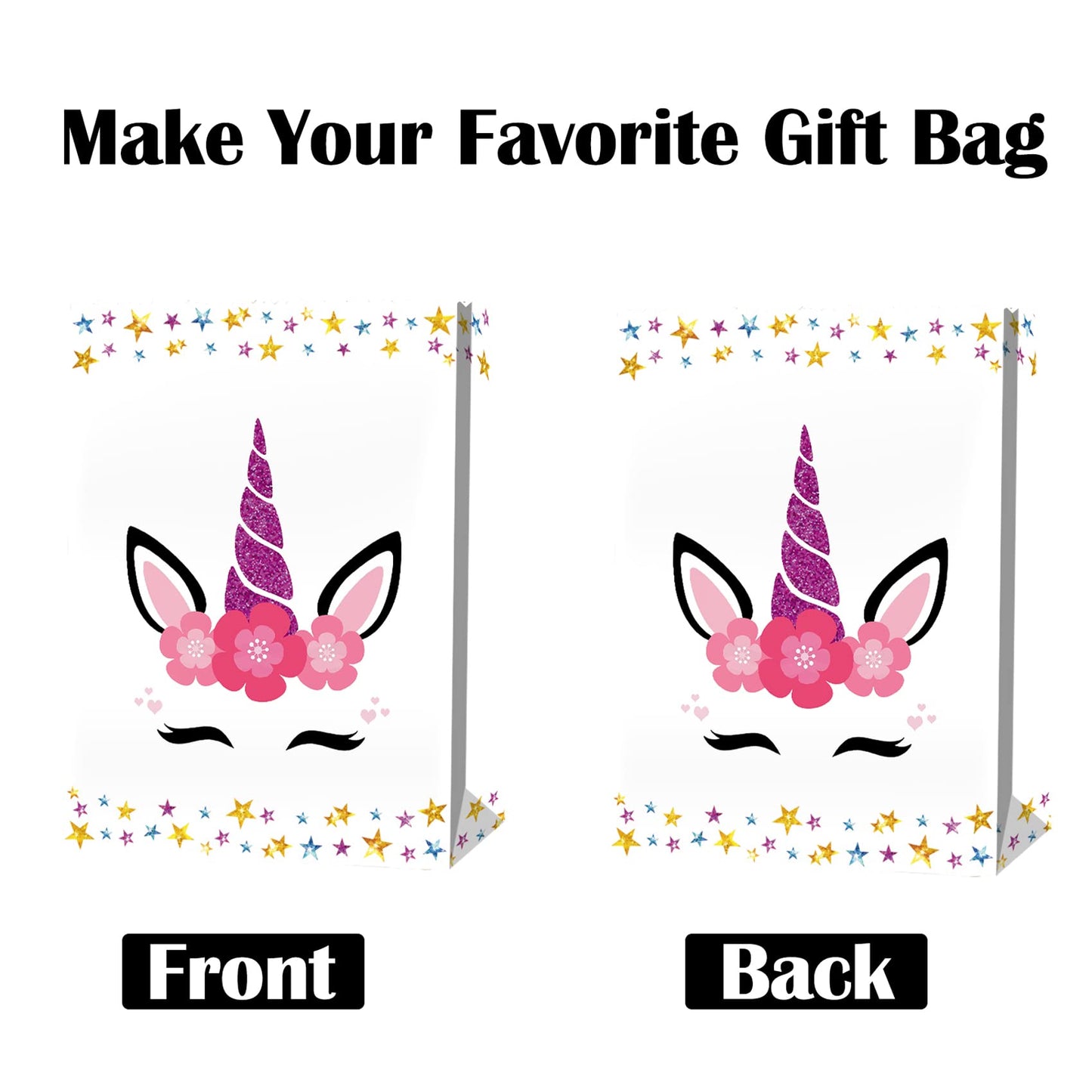 24pc Unicorn Candy Bags - Unicorn Party Favor Bags for Girls' Birthday Decorations
