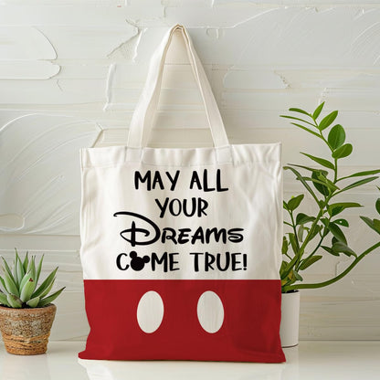 Inspiring Cute Canvas Tote Bag, Reusable, Suitable For Friendship Gifts, Leisure Vacation, Shopping, Work