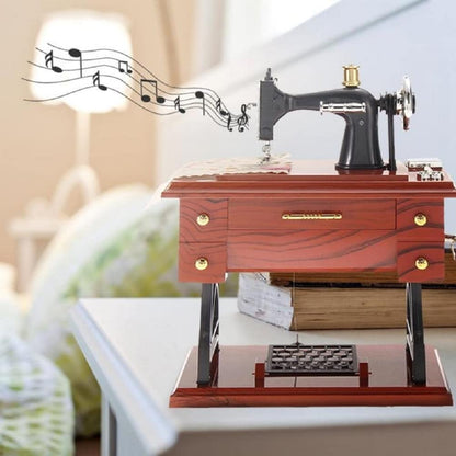 Sewing Machine Music Box Retro Classical Table Desk Decoration Gifts for Birhday Mothers Day