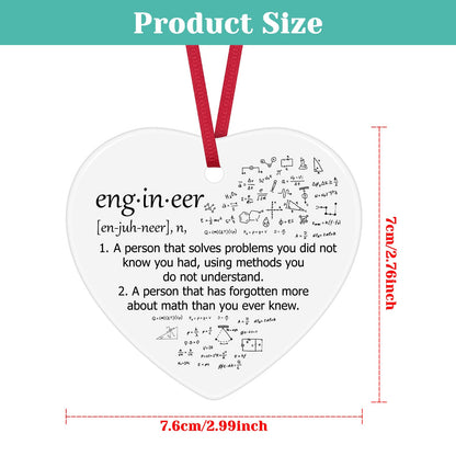 Engineer Gifts for Women Men Engineer Gifts Christmas Ornaments Engineer Student Birthday Gift Inspirational Gifts for Mechanical Ceramic Ornament Engineer Engineering School Graduation Gifts