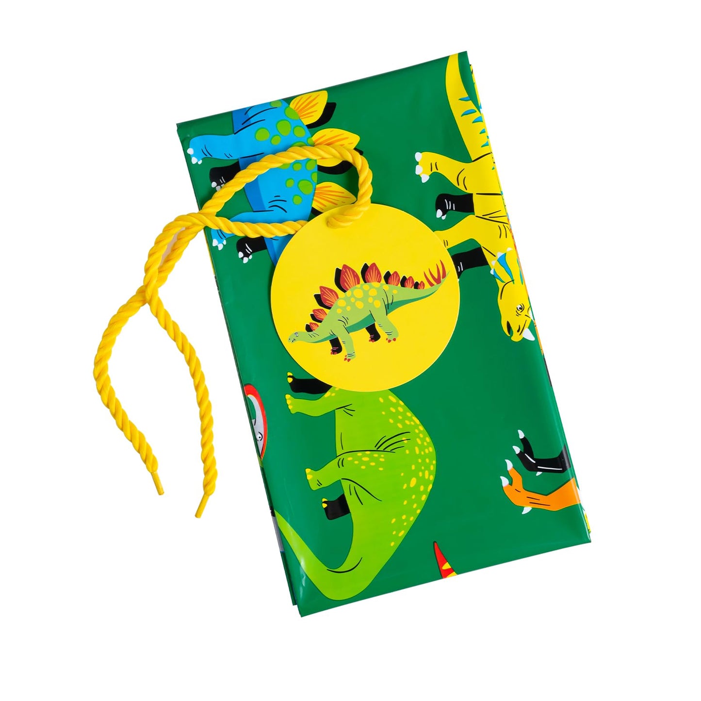WRAPAHOLIC 56" Extra Large Dinosaur Gift Bag - Green Dinosaur Jumbo Bike Bag Gift Wrap for Girl Kids Boy Birthday, Baby Shower, Dino Party - 56" H x 36" W